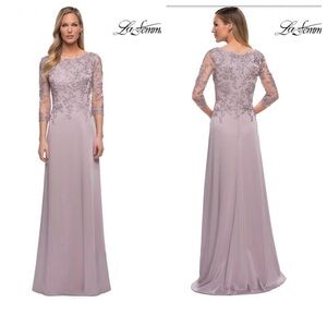 La Femme 29251 Mother of The Bride Embroidered A-line Gown Dress Size 18